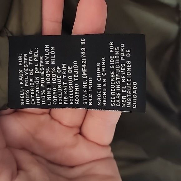 1 Madison Expedition Heritage Edition Teddy Sherpa Jacket in Cream/Olive - Picture 12 of 14